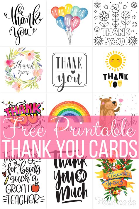 Free Printable Thank You Cards Free Thank You Cards Print Free