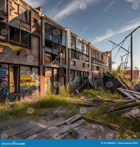 A Digital Exploration Of Urban Decay, With Crumbling Structures