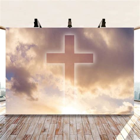 Buy Leowefowa Holy Crucifix Above The Heaven Backdrop 10x8ft Holy