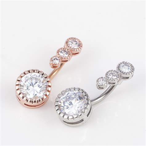 Sexy Dangling Navel Belly Button Rings Belly Piercing Crystal Surgical Steel Woman Body Jewelry