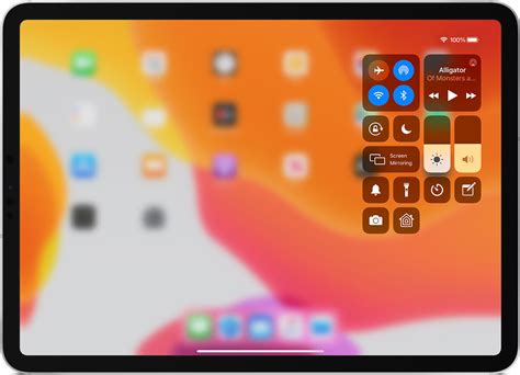 Access And Customize Control Center On Your Ipad Apple Support