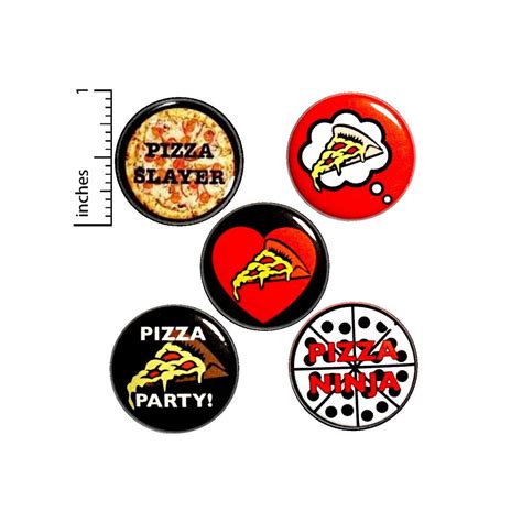 Pizza Buttons 5 Pack Of Backpack Pins Foodie T Set Cute Pins Pizza Lovers Pinbacks Lapel Pins