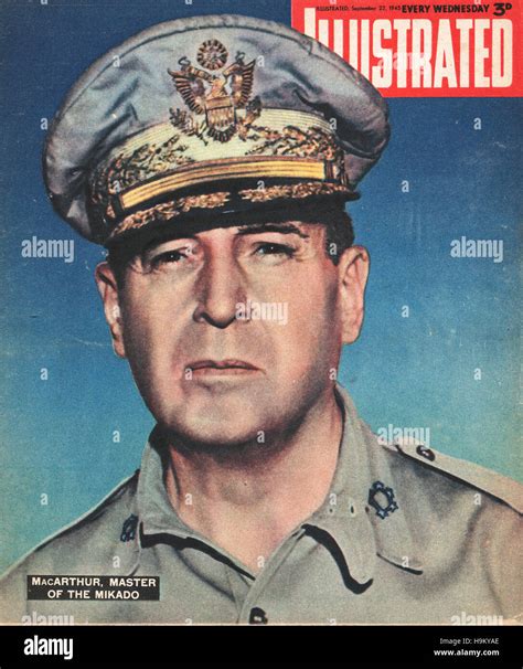 1945 Illustrated General Douglas Macarthur Stock Photo Alamy
