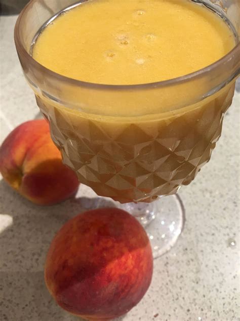 Peach Nectar Juice Homemade Fresh Juice From Ripe Peaches