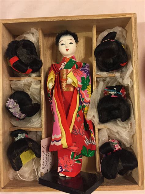 Vintage Hanako Japanese Doll With Six Wigs Japanese Dolls Dolls Vintage