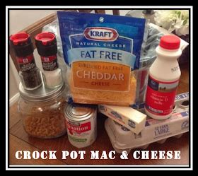Check out this recipe to make your own. My Adventures...: Crock Pot Mac & Cheese