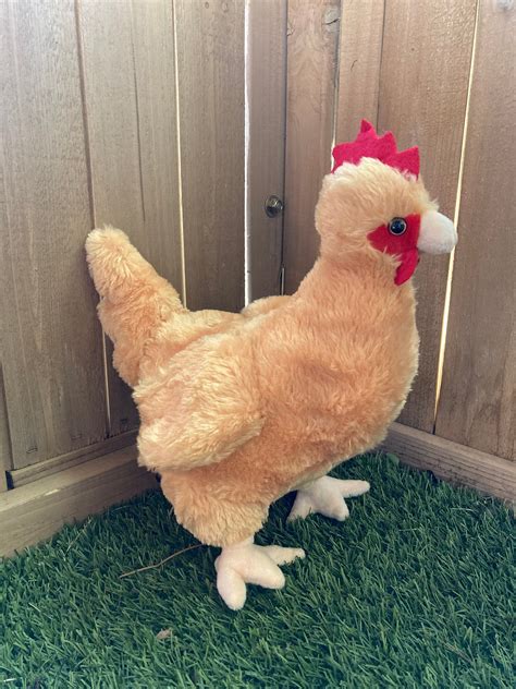 12 Stuffed Realistic Chicken Plush Toy Etsy