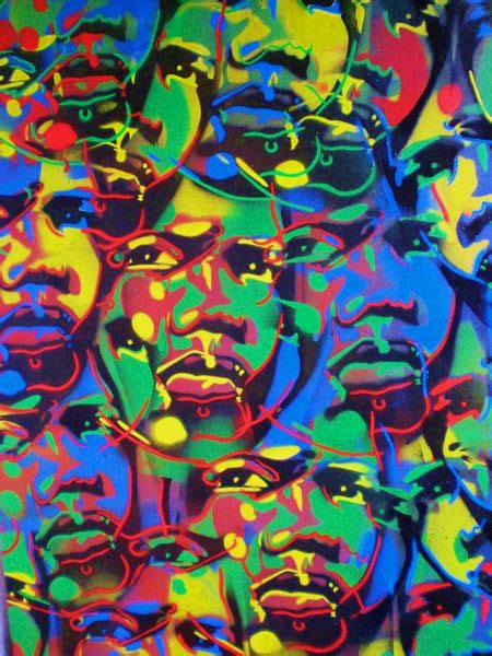 Large Abstract Painting Of African Faces On Canvascarnivaltrib