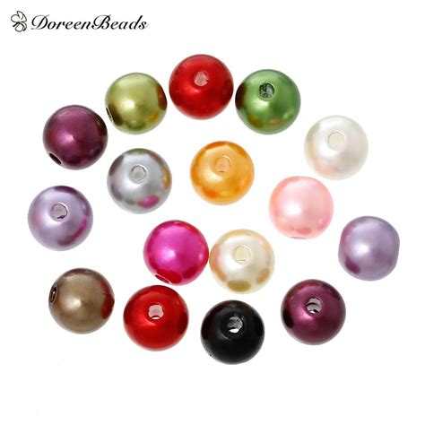 Doreenbeads 300 Pcs 8mm Acrylic Imitation Pearl Round Beads Spacer Ball
