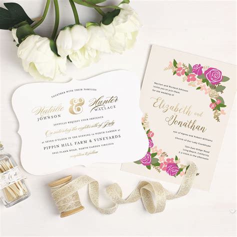 Pretty Wedding Invitations For Every Season From Basic Invite