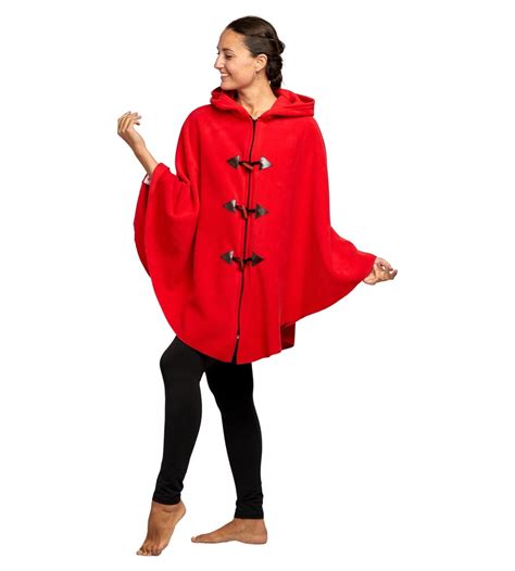 New Ladies Women Warm Fleece Fleecy Hooded Ponchoscapes Hoodie Plus