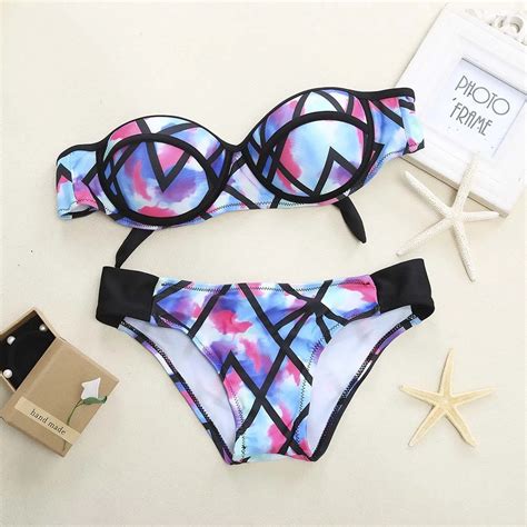 Women Floral Printing Sexy Separated Bikini Swimsuit Durable Breathable