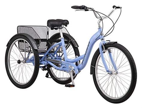 schwinn meridian adult trike three wheel cruiser bike 7 speed 26 inch wheels cargo basket