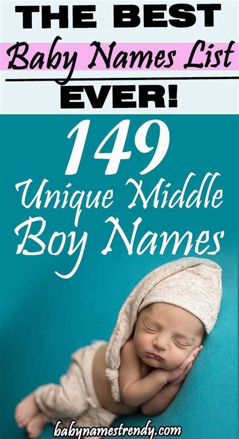 149 Beautiful Cute And Unique Middle Names For Boys Boy Middle