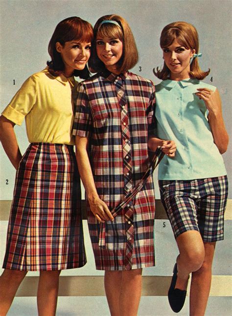 Madras Plaid Sixties Fashion Retro Fashion Vintage Fashion Womens