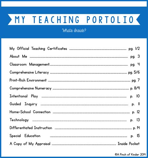 Template For Teaching Portfolio Printable Schedule Template