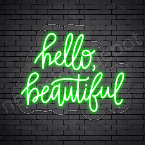 Hello Beautiful Neon Sign - Neon Signs Depot