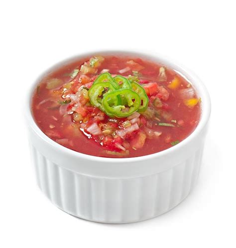 Free Photo Bowl Of Fresh Salsa Dip Isolated