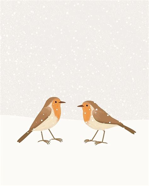 Winter Bird Illustration Bird Illustration Winter Illustration