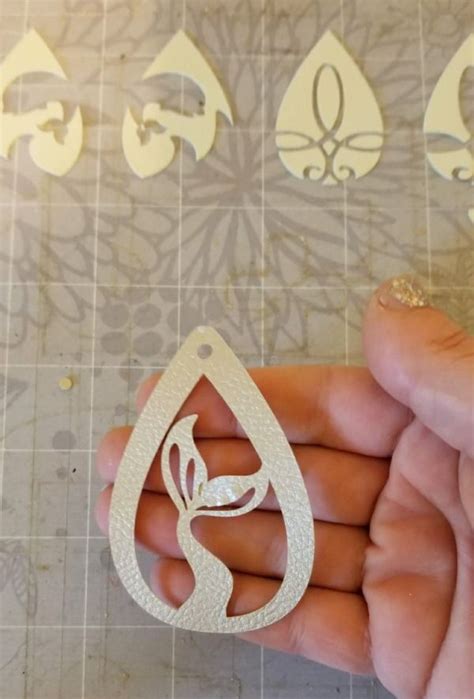 3 when cutting cricut smart materials, compared to cricut explore air™ 2 using fast mode. 4 availability varies based on cricut machine selection in design space. Faux Leather Earrings Cricut Tutorial: Make Cute Mermaid ...