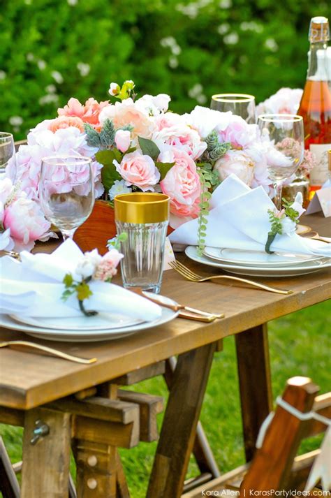 These garden party decorations follow on from my secret garden party theme page. Kara's Party Ideas Garden Party Tablescape + Free ...