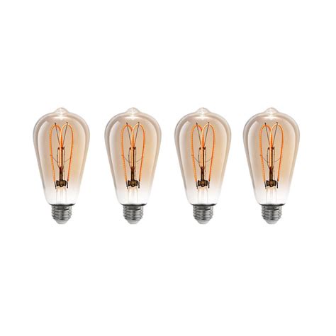 Feit Electric 40w Equivalent St19 Dimmable Led Amber Glass Vintage