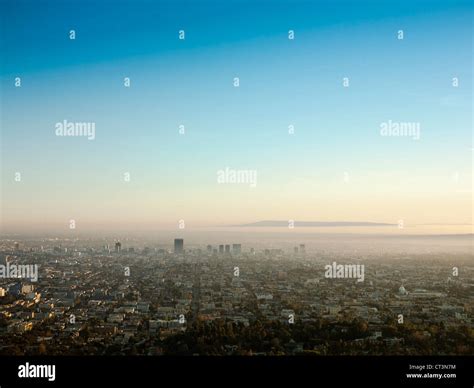 Aerial View Of Los Angeles Stock Photo Alamy