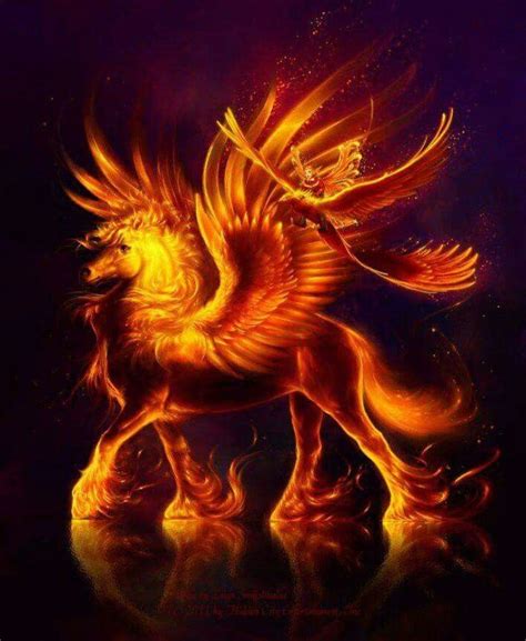 Unicorn And Phoenix Mythical Creatures Art Fantasy Creatures