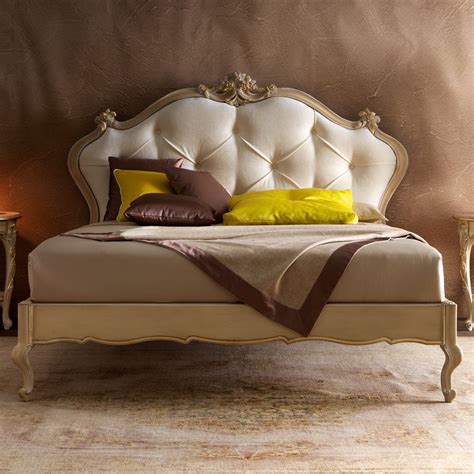 Rococo Style Designer Italian Button Upholstered Velvet Bed Juliettes