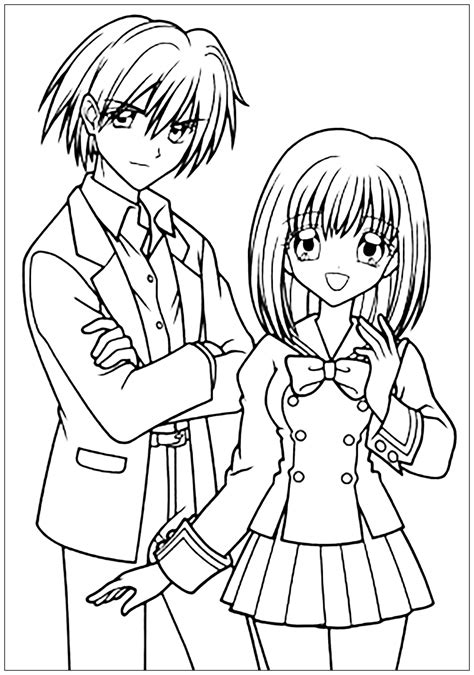 Anime School Girl Coloring Pages At