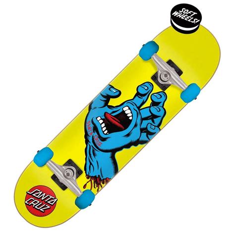 Santa Cruz Skateboards Screaming Hand Yellow Mini Complete Skateboard