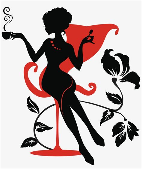 Elegant Woman Clipart In Red