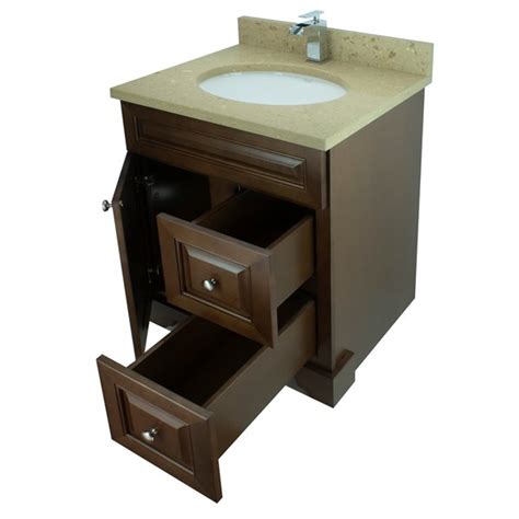 Lukx Bold Damian Vanity With Royal Brown Quartz Countertop Right