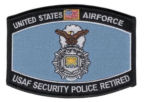 45 Air Force Usaf Security Police Retired Embroidered Patch Navy