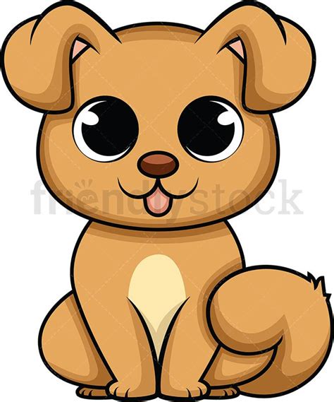 Cute Baby Dog Cartoon Vector Clipart Friendlystock