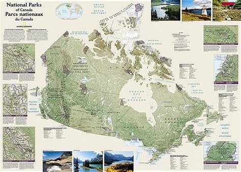 National Geographic National Parks Of Canada Wall Map
