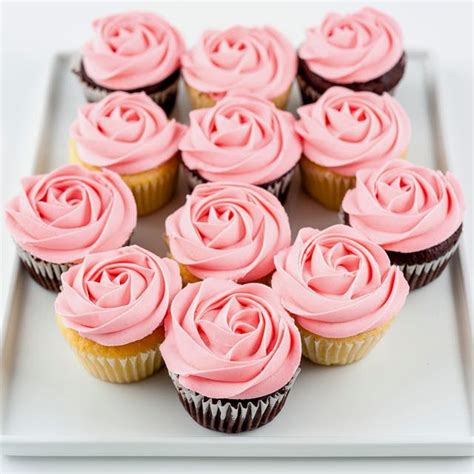 Pretty In Pink Rose Cupcakes Sweet Flour Bake Shop