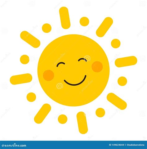 Smiling Sun Cartoon Vector 34434947