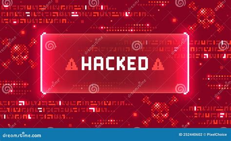 Web Banner With Phrase Hacked Concept Of Cyber Attack Hacking