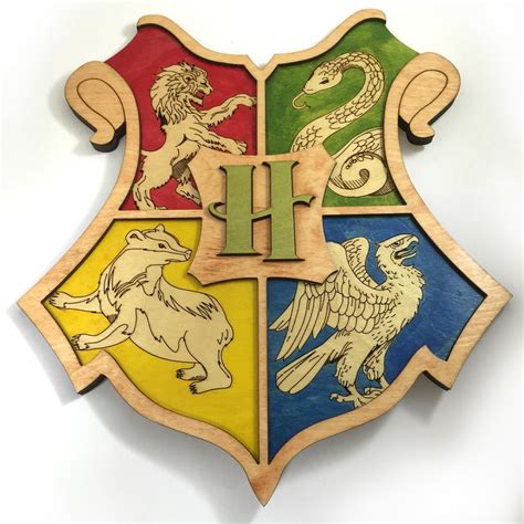 Harry Potter Hogwarts Crest Laser Cut Wall Art By Athey On Deviantart