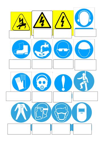 Health And Safety Signs And Symbols By Goldson1 Teaching Resources Tes