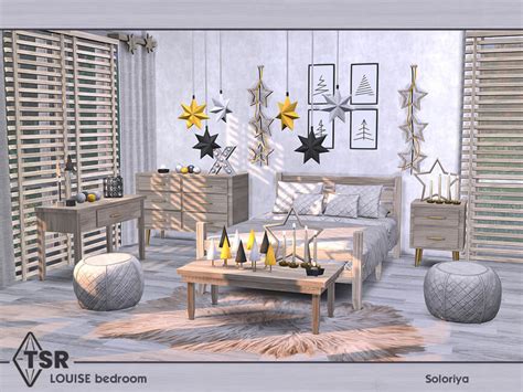 The Sims 4 Louise Bedroom By Soloriya From Tsr Best Sims Mods