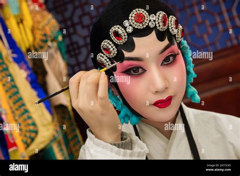 Beijing Opera Actor Backstage Makeup Hi Res Stock Photography And