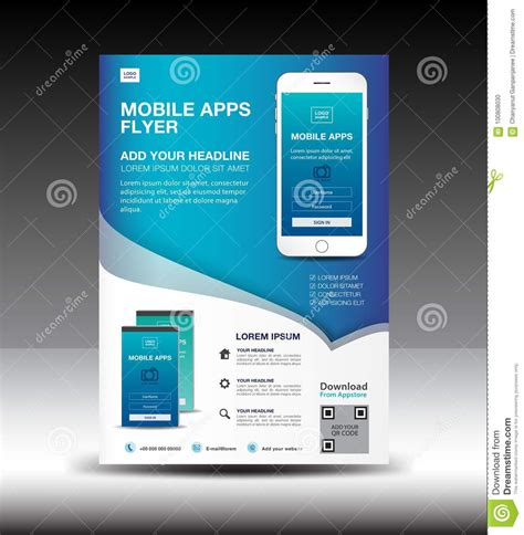 Mobile Apps Flyer Template Business Brochure Flyer Design Layout