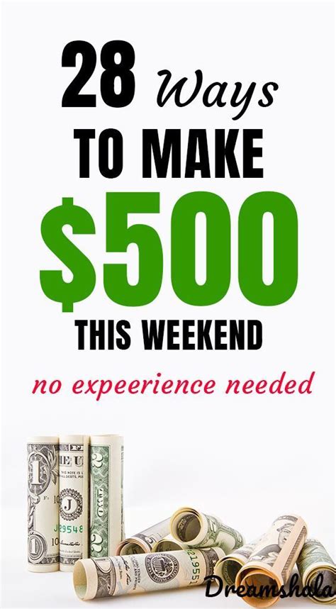 How To Make 500 Dollars Fast Without A Job