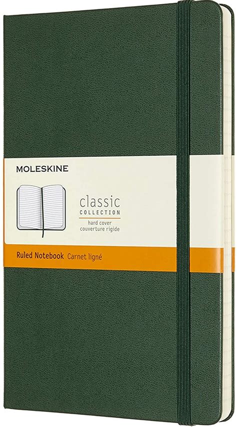 Moleskine Classic Notebook Large Hardcover Ruled Myrtle Green Whitcoulls