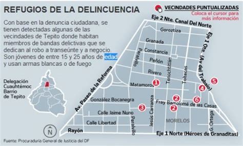 Difunden Mapa De Bandas Que Roban En Tepito Expediente Noticias