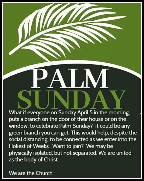 A Sign For Palm Sunday Costa Blanca Anglican Chaplaincy