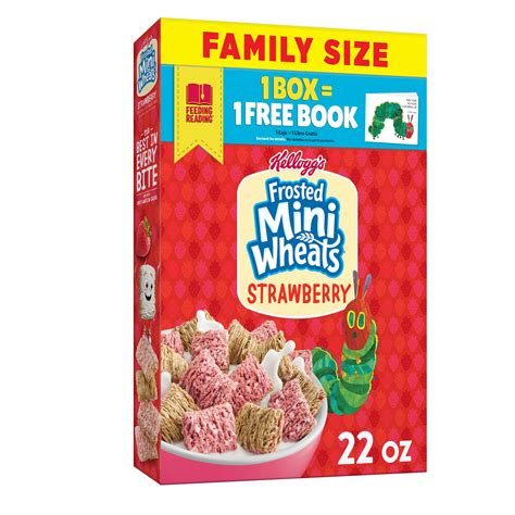 Kelloggs Frosted Mini Wheats Breakfast Cereal High Fiber Cereal Kids