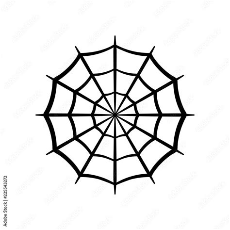 Spider Web Icon Circle Cobweb Vector Silhouette Spiderweb Clip Art